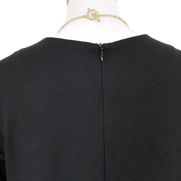 J McLaughlin Black Ponte Knit A-Line Flare Long Sleeve Dress Size Large - Picture 9 of 16